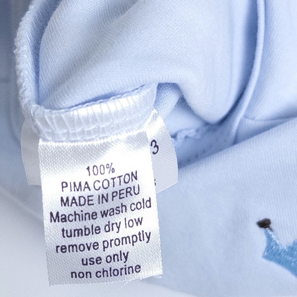 Margery Ellen Crown Pima Cotton Footie Sleeper Baby‎ 0-3 Months Blue - Picture 6 of 9
